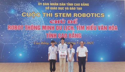 Đội "3 Chú Ngựa" đến từ Trường THPT Chuyên Cao Bằng đạt giải nhất cuộc thi.
