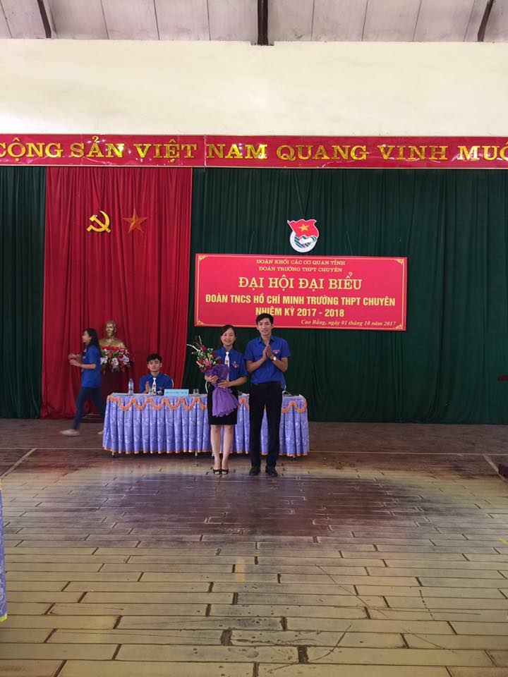 Đại hội Đoàn trường THPT Chuyên Cao Bằng nhiệm kỳ 2017 - 2018